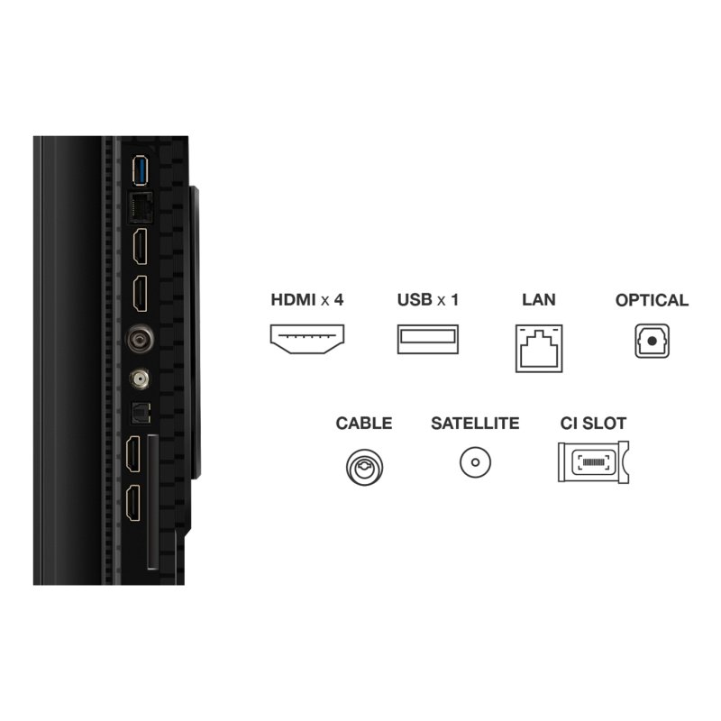 TCL P8K 65P8K TV 165,1 cm (65") 4K Ultra HD Smart TV Wifi Métallique 350 cd/m²