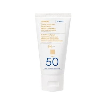Korres Yogurt Sunscreen Face Cream With Color Spf50 50ml