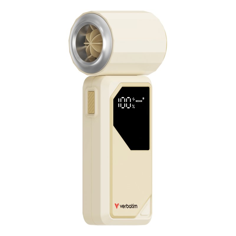 Verbatim Cool’n’Go AirJet Handheld Fan White/Silver