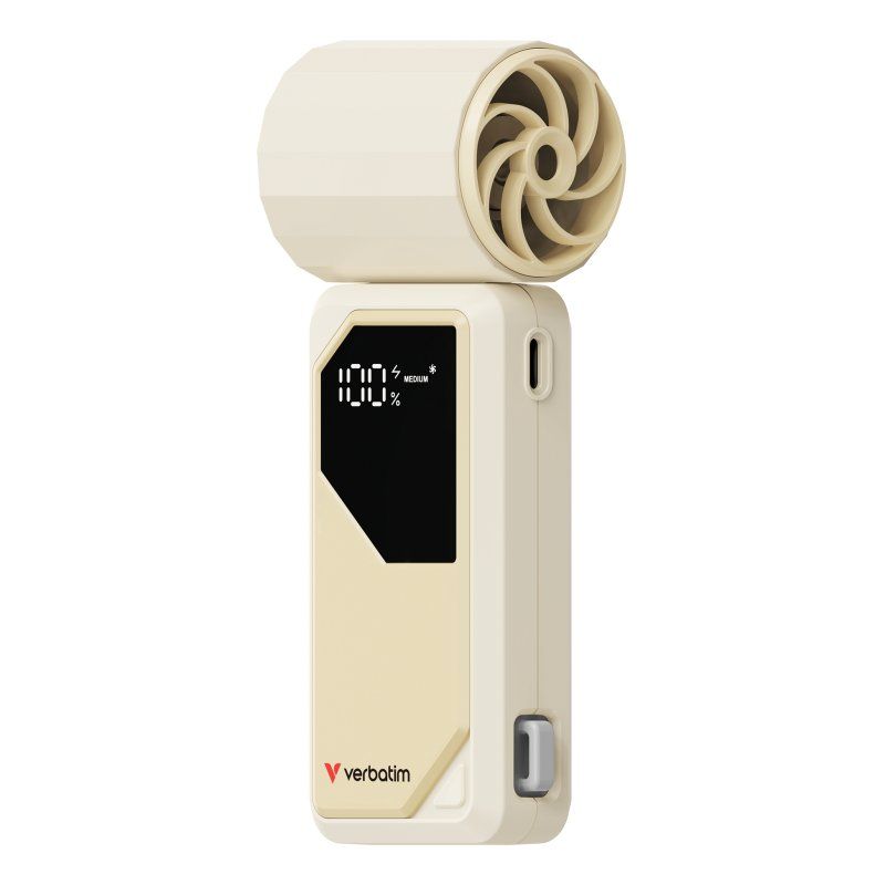 Verbatim Cool 'n' Go AirJet Argent, Blanc Ventilateur portable