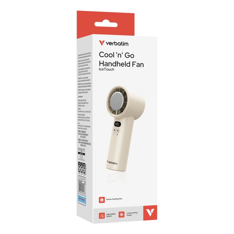 Verbatim Cool 'n' Go Ice Touch Argent, Blanc Ventilateur portable