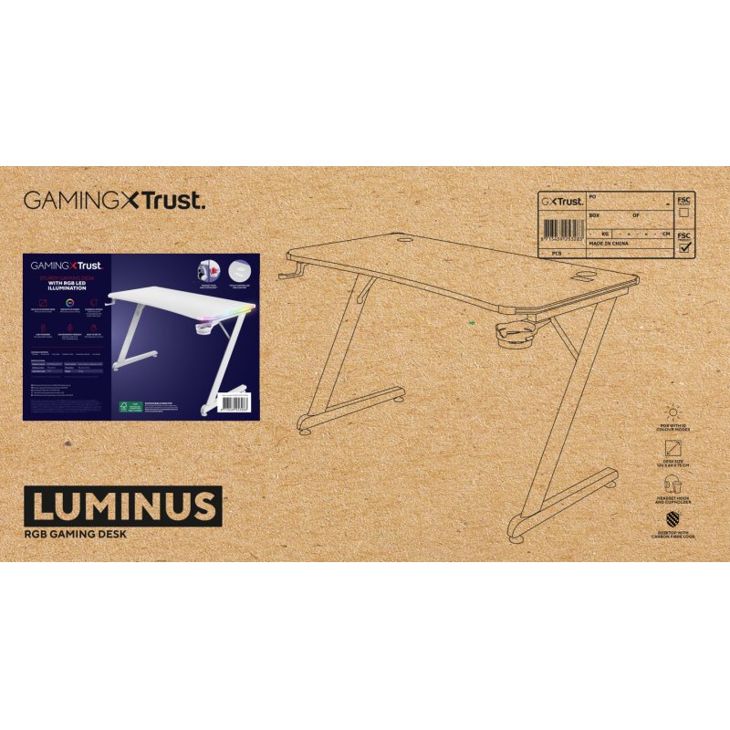 Trust GXT 709W LUMINUS White