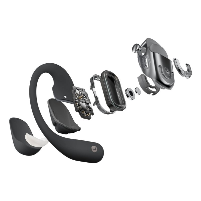 SHOKZ OpenFit 2 Headphones Wireless Ear-hook Calls/Music/Sport/Everyday Black