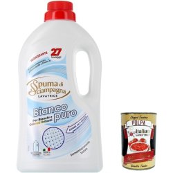 Spuma di Sciampagna White Pure Washing Machine Detergent Disinfectant Liquid Detergent 27 Washes 1215ml Italian Gourmet