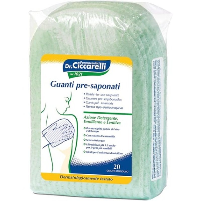 Dr. Ciccarelli Body Hygiene Ready-to-Use Soap Mitt 20-Piece