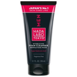 Hada Labo Tokyo Men Face Wash Cream Cleansing Foam with Hyaluronic Acid Facial Cleanser for Men - 2 Types of Hyaluronic