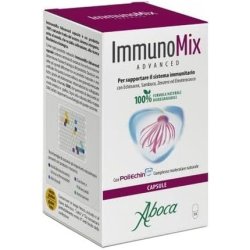 Aboca Immunomix Advanced 50 Capsules - Immune System Support Supplement with Echinacea, Elderberry, Ginger, and