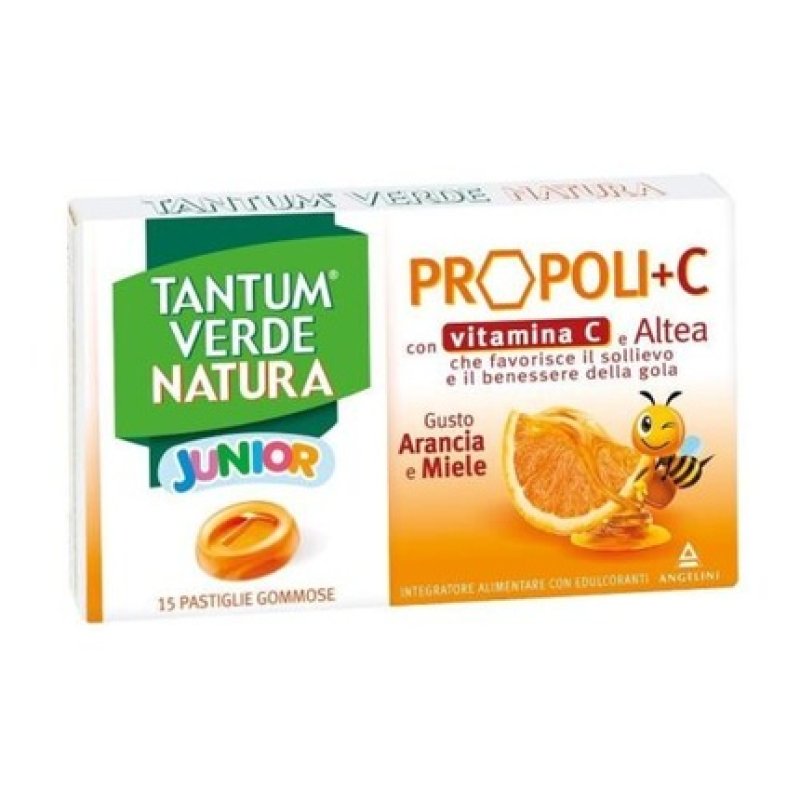 Tantum Verde Natura Junior Propolis C Angelini 15 Chewable Tablets