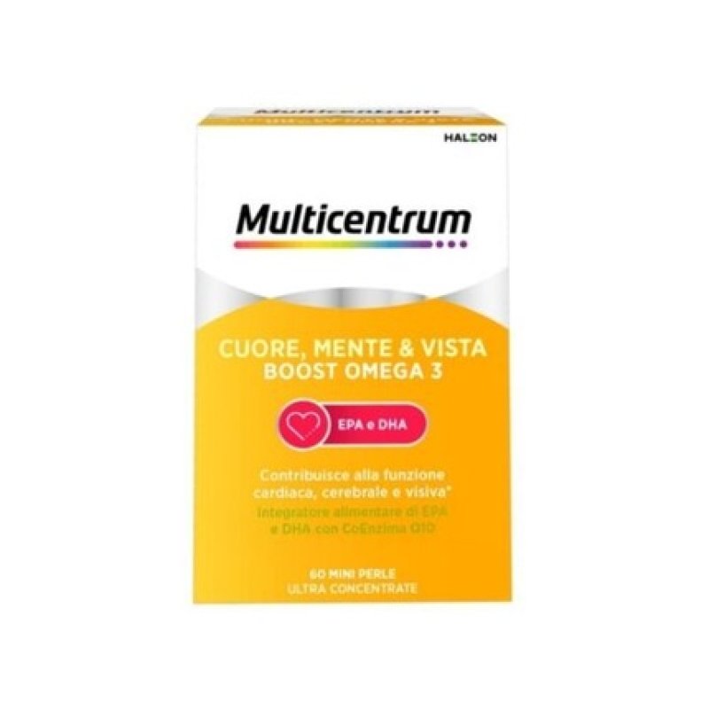 Multicentrum Heart Mind & Sight Boost Omega 3 EPA & DHA Supplement 60 Mini Pearls