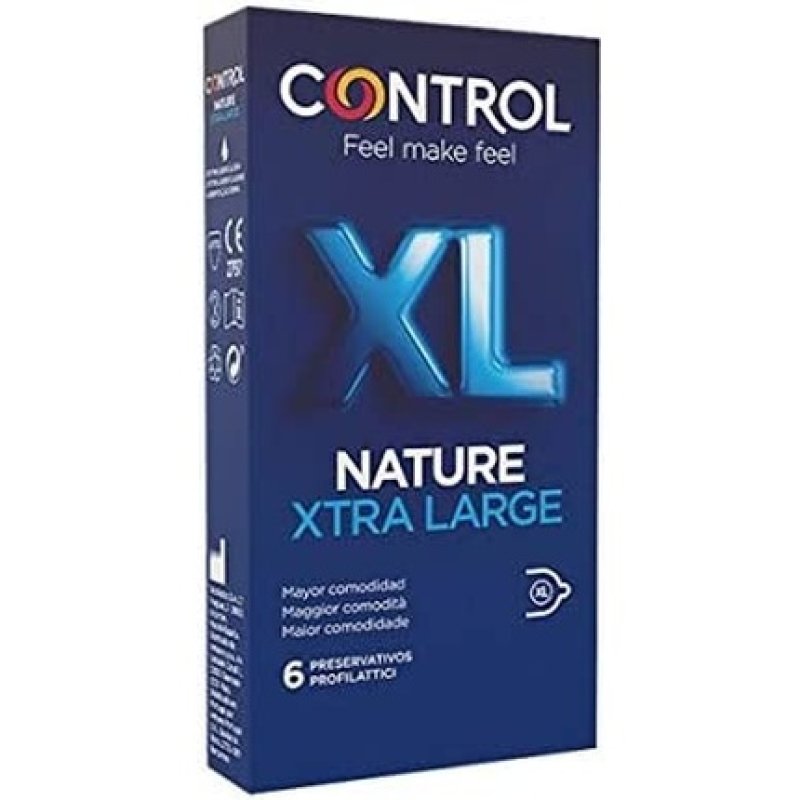 Control Nature XL Xtra Large Condoms - Pack of 6