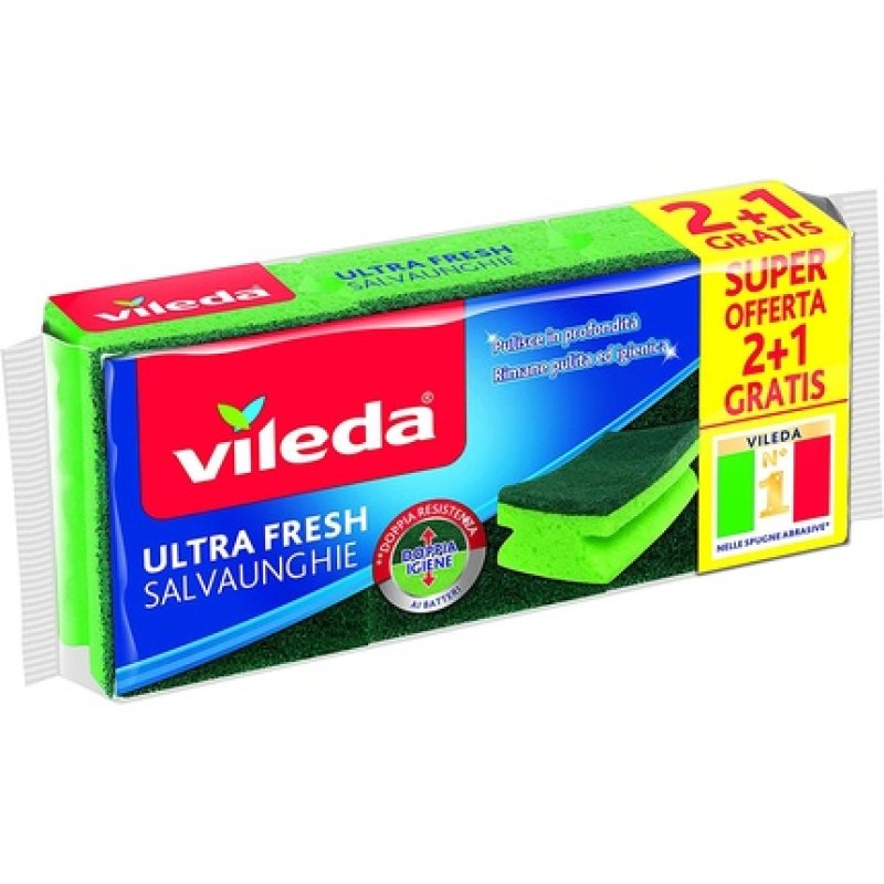 Vileda Ultra Fresh Nail Protectors, Terrycloth, Size 2 1, Green Ultra Fresh