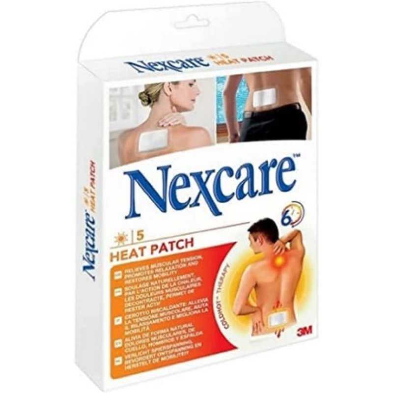 Nexcare Heat Patch 9.5cm x 13cm 5 Self-Adhesive Heat Patches - Pack of 5