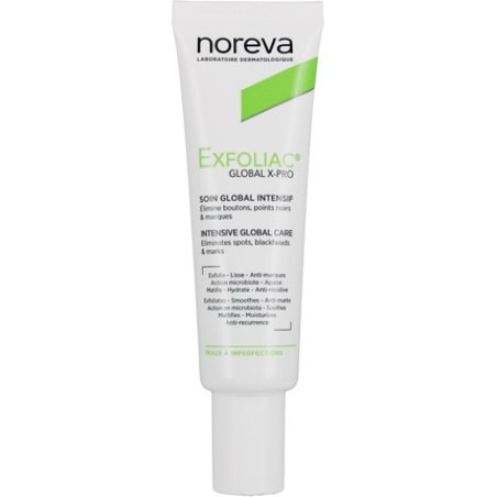 Noreva Exfoliac Global X-Pro Intensive Cream for Skin 30ml - Soothes Pimples, Rebalances, Exfoliates, Reduces Sebum
