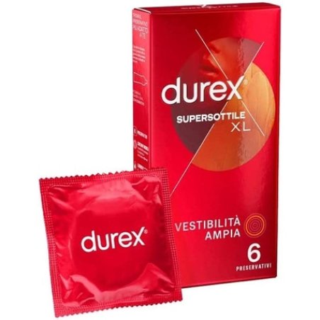 Durex Supersottile XL Wide Fit Condoms - Pack of 6