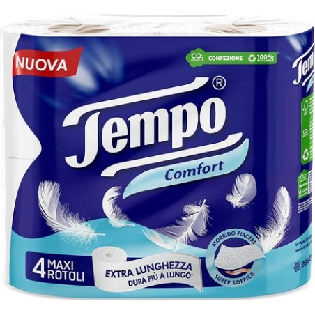 Time - Rolls, Classic, Cotton Fibers, Maxi, 3-Ply - 4 Pack