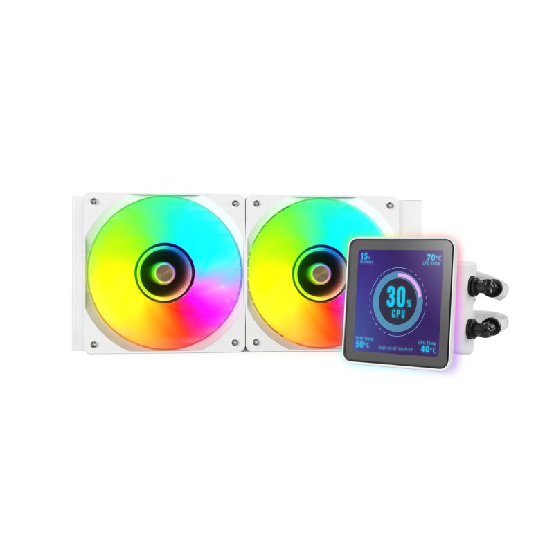 Kit Watercooling AIO Mars Gaming ML-Vision Pro RGB - 240mm (Blanc)