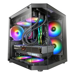 Boitier Mini Tour Micro ATX Mars Gaming MC-3T Lite RGB avec panneaux vitrés (Noir)