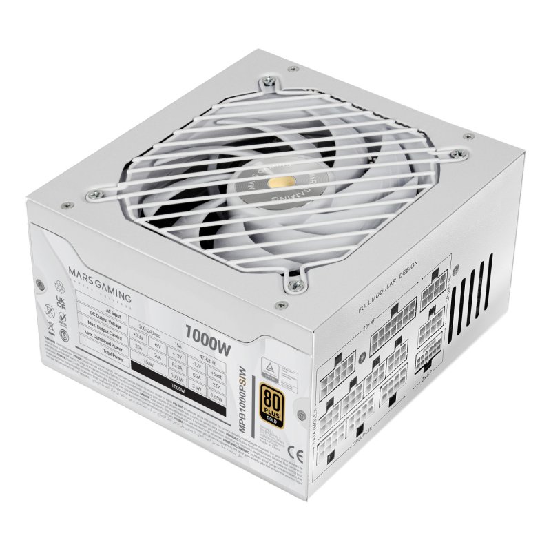 Mars Gaming MPB1000PSIW power supply unit 1000 W 24-pin ATX ATX White