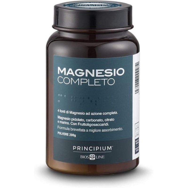 BIOS LINE Principium Complete Magnesium Patented with Best Absorption Citrus Flavor 200g Soluble Powder