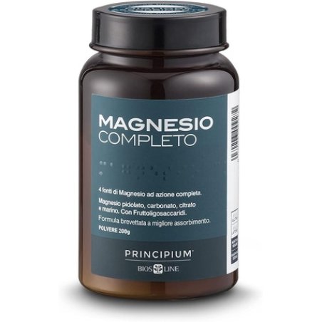 BIOS LINE Principium Complete Magnesium Patented with Best Absorption Citrus Flavor 200g Soluble Powder