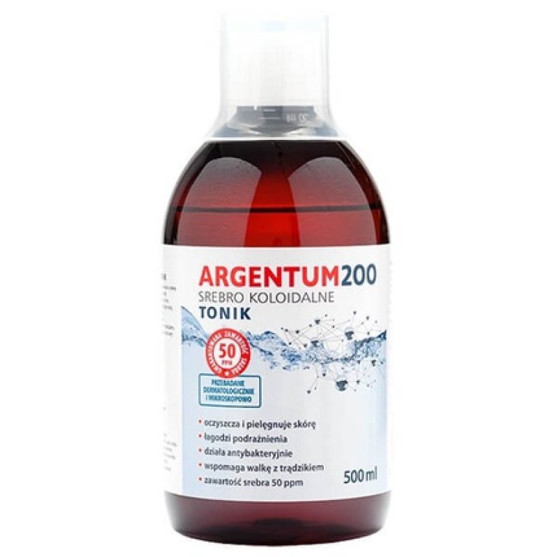Aura Herbals Argentum 200 Facial Toner 50 Ppm Colloidal Silver 500 Ml