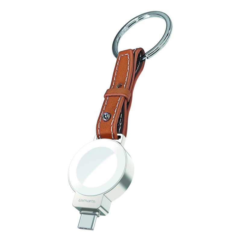 4smarts 541476 chargeur d'appareils mobiles Smartwatch Marron, Argent, Blanc USB Recharge sans fil Intérieure,