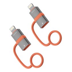 4smarts 541522 câble vidéo et adaptateur Lightning USB Type-C Gris, Orange