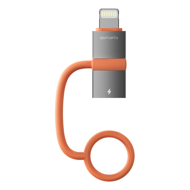 4smarts 541522 câble vidéo et adaptateur Lightning USB Type-C Gris, Orange