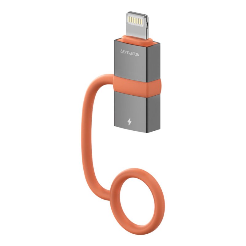 4smarts 541522 câble vidéo et adaptateur Lightning USB Type-C Gris, Orange