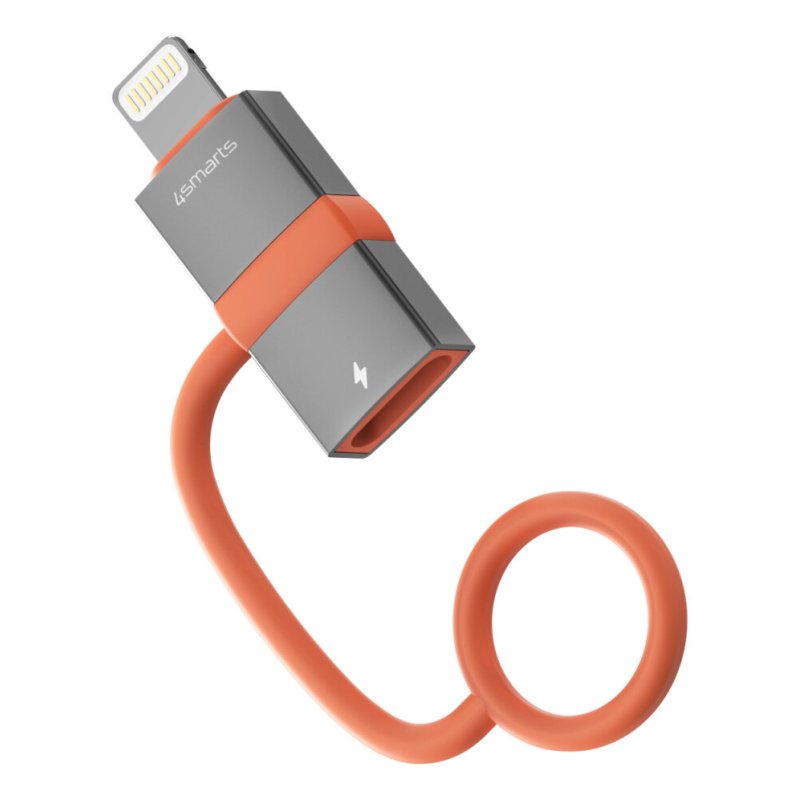 4smarts 541522 video cable adapter Lightning USB Type-C Grey, Orange