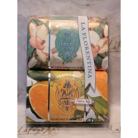 La Florentina Handmade Tuscan Soaps Fresh Magnolia and Boboli Citrus