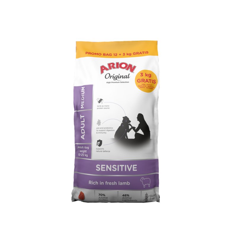 ARION - Original sensitive medium 12 3kg - 15 kg total - promo