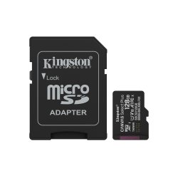 Kingston Technology 128GB microSDXC Canvas Select Plus Gen3 150MB/s A1 Card Adapter