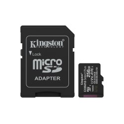 Kingston Technology 256GB microSDXC Canvas Select Plus Gen3 150MB/s A1 (Adaptateur SD inclus)