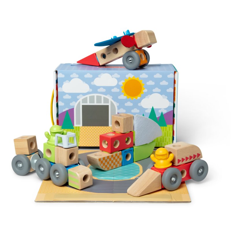 Melissa & Doug - Blockables Fahrzeuge Spielset