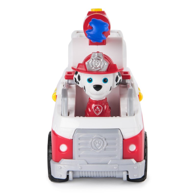 PAW Patrol Pat' Patrouille Mission pompiers : Camion de pompiers Marcus avec figurine articulée, lance-projectile et