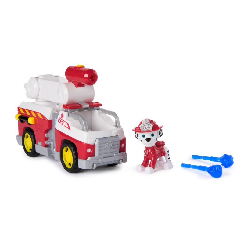 PAW Patrol Fire Rescue: Marshall Rescue Fire Engine with Action Figure & Projectile Launcher & Toy Truck, Kids Toys for
