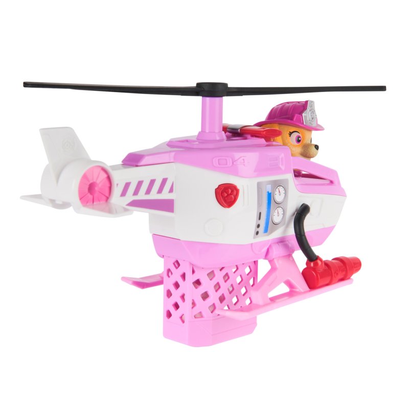 PAW Patrol Fire Rescue: Skye Rescue Fire Chopper with Action Figure, Kitty Friend & Toy Helicopter, Kids Toys for Boys