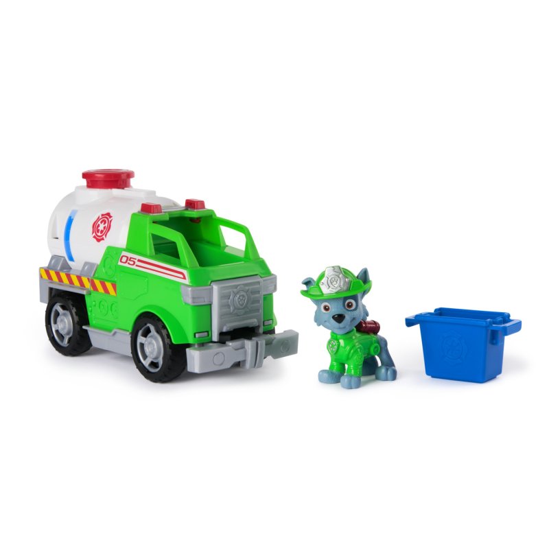 Paw Patrol Fire Rescue - Rockys Tanklaster (mit Greiferklaue und Behälter sowie Rocky Hundefigur)