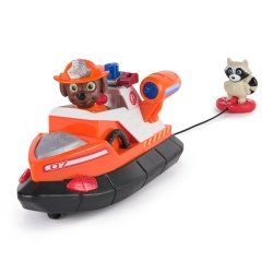 PAW Patrol Fire Rescue: Zuma Rescue Fire Boat with Action Figure, Launching Lifesaver, Raccoon & Toy Boat, Kids Toys