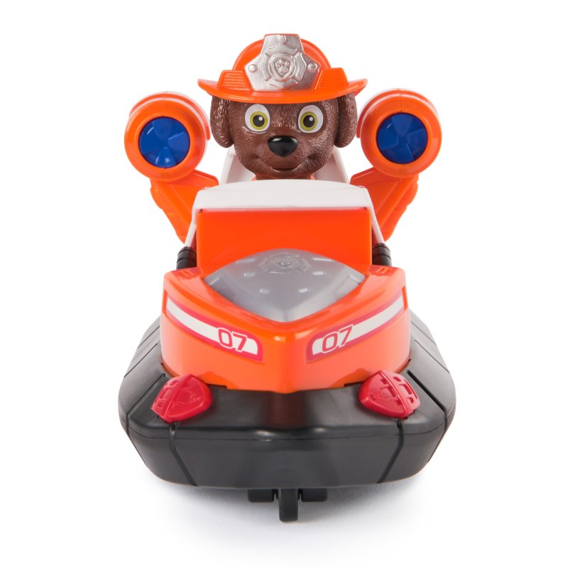 PAW Patrol Pat' Patrouille Mission pompiers : Bateau de pompiers Zuma avec figurine articulée, bouée de sauvetage,