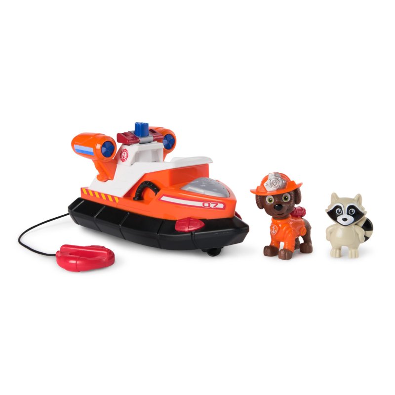 PAW Patrol Fire Rescue: Zuma Rescue Fire Boat with Action Figure, Launching Lifesaver, Raccoon & Toy Boat, Kids Toys