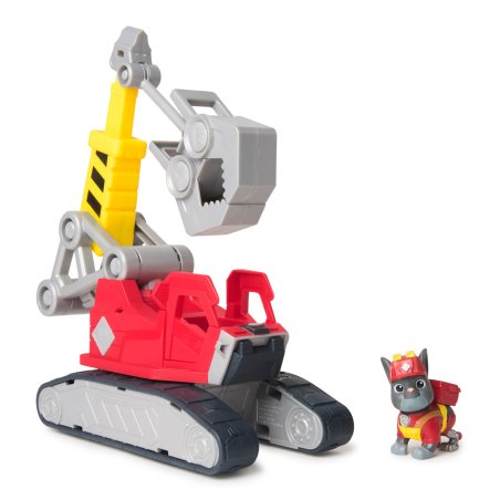 Rubble & Crew Charger's Mega Power Crane, Toy Truck with Charger Figure & 2 Detachable Tools, PAW Patrol Kids Toys for
