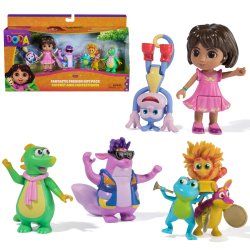 Dora, Fantastic Friends Gift Pack with Dora, Boots, Tico, Isa, and the Fiesta Trio, Toy Figures, Kids Toys for Girls &