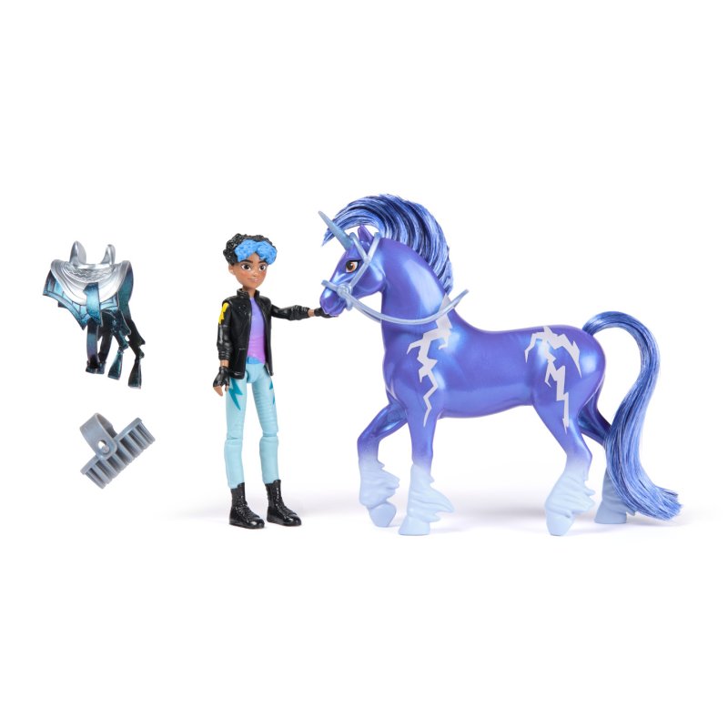 Unicorn Academy, Rory & Storm Set with 2 Riding Accessories & Hair Styling Tool, Dolls & Unicorn Toys for Girls Ages 4