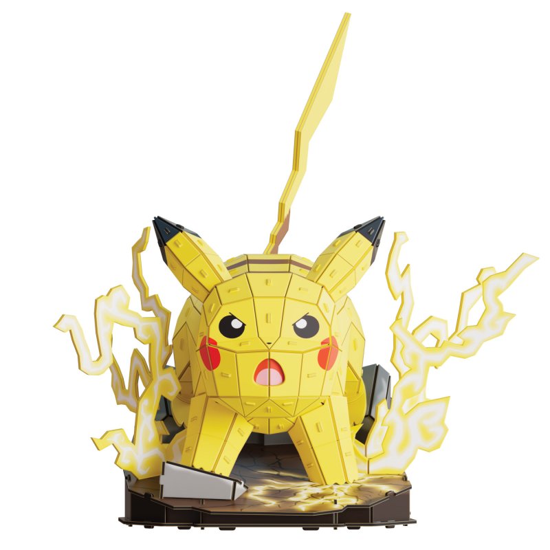 4D Build - Puzzle 3D Pokémon - Maquette Pikachu Pokémon 201 Pièces - Pikachu Inspiré Du Dessin Animé - Puzzle