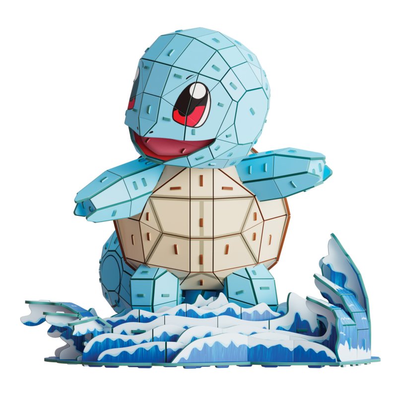 4D Build , Pokémon Squirtle 3D Model Kit, Pokémon Collectibles, Kanto Starter Collection, Desk Décor, Adult Puzzles,