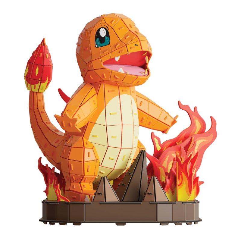 4D Build , Pokémon Charmander 3D Model Kit, Pokémon Collectibles, Kanto Starter Collection, Desk Décor, Adult