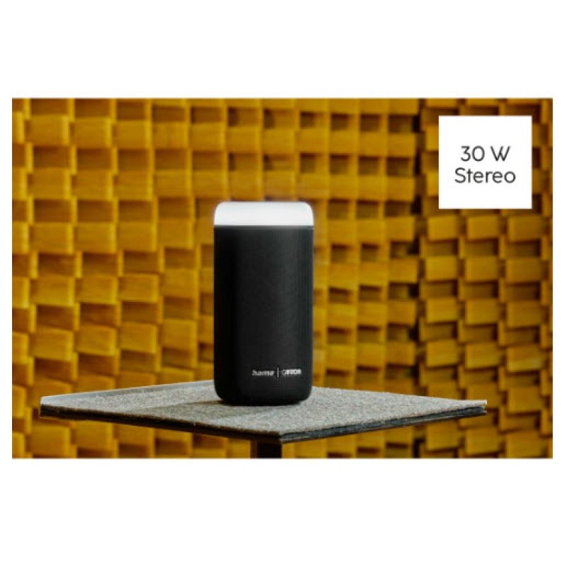 Hama Glow Pro Enceinte portable stéréo Noir 30 W