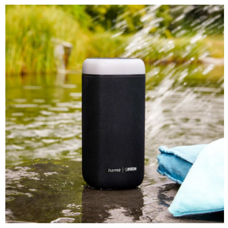 Glow Pro by HAMA (schwarz, Bluetooth, 3,5 mm Klinke, LED-Lichteffekte)